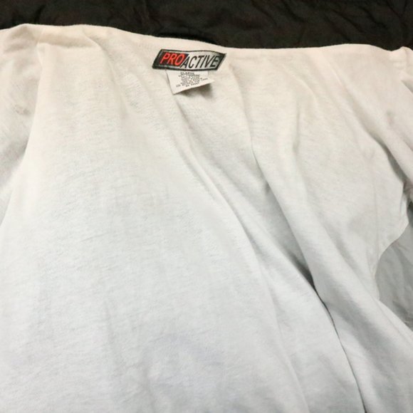 PROACTIVE 90s Navy Striped Zip Up Windbreaker VTG - Picture 4 of 6